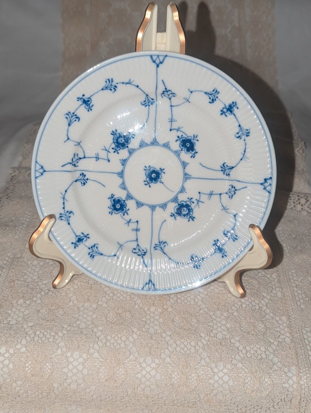 Royal Copenhagen Blue and White Fluted Porcelain Plate #179